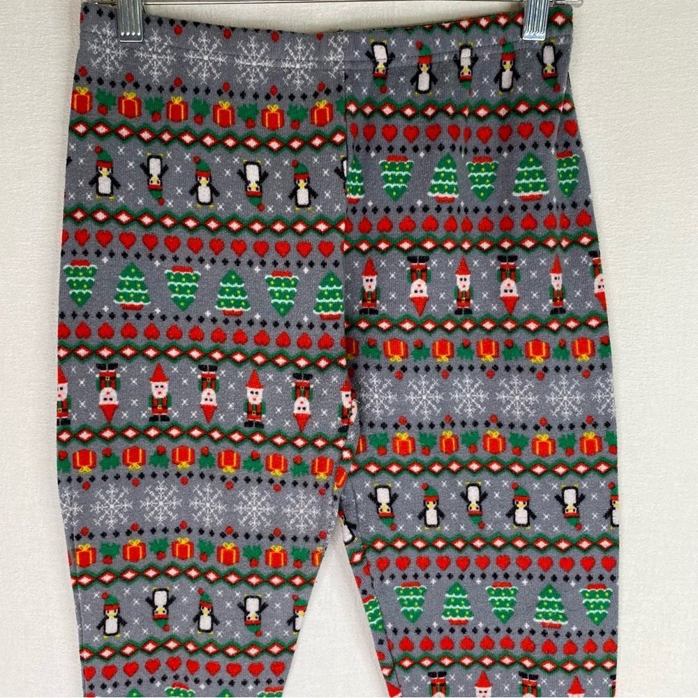 Christmas Leggings Juniors Fleece Presents Snowflakes Penguin Tree L 11-13 - Picture 3 of 10